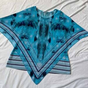 NYGARD Women’s Blue Patterned Boho Top
